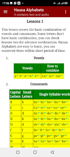Learn Hausa Alphabets Screen 2