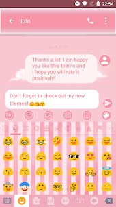 SMS Messages Pink Cloud Theme