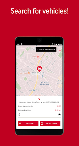 Android application cAr on Demand screenshort