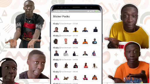 Android application Sticker Khaby - WAStickerApps screenshort