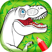 Cute Animated Dinosaur Coloring Pages
