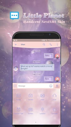 Little planet Next SMS skinのおすすめ画像1