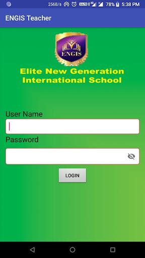Android application ENGIS TEACHER APP screenshort