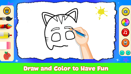 Catboy Mask Coloring Book