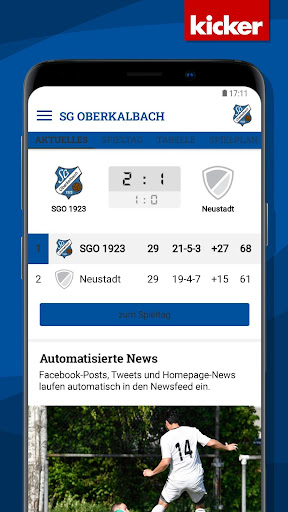 Android application SG Oberkalbach screenshort