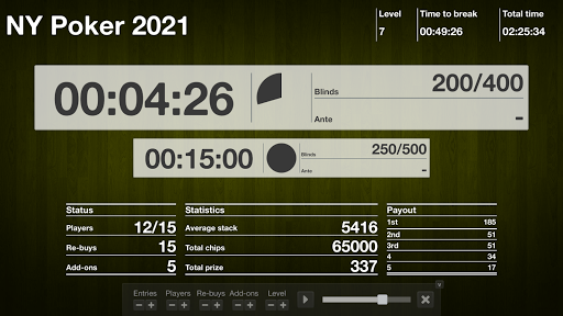 Home Poker Tournament Manager Screen 2