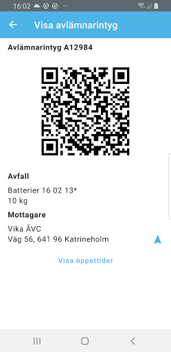 Verksamhetsavfall Screen 2