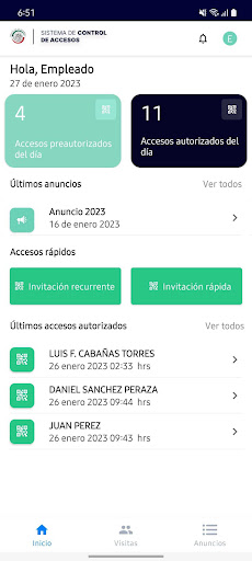 Control accesos Screen 3