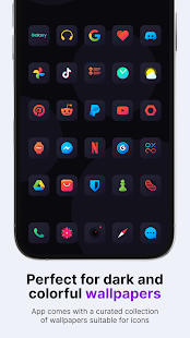Snímek obrazovky Nova Dark Icon Pack