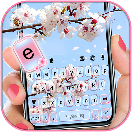 Sakura Flowers Keyboard Backgr logo
