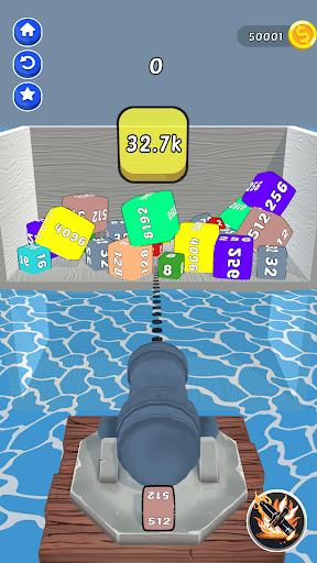 Android application Cannon Merger 2048 screenshort