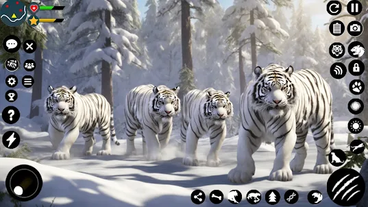 White Snow Tiger Family Sim 3D
