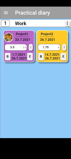 Android application Diary - Remember events screenshort
