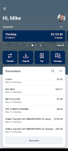 BTC Mobile Banking Screen 2