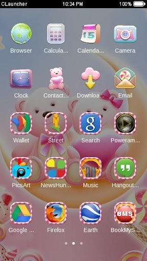 Cute Bear love  honey with Pink hearts DIY Theme