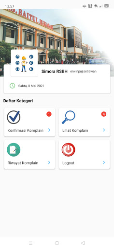 Android application Sistem Monitoring Sarana Prasa screenshort