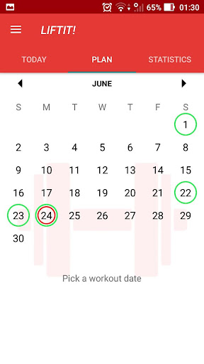 LIFTIT! Workout Tracker Screen 3