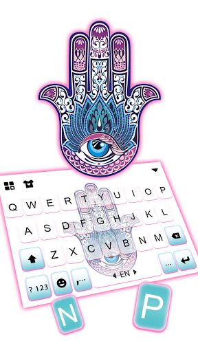 Hamsa Hand Keyboard Background Screen 2