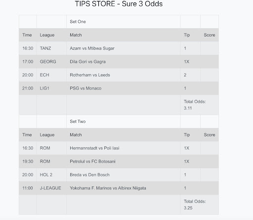 Correct Score HT/FT Full Time Screen 3
