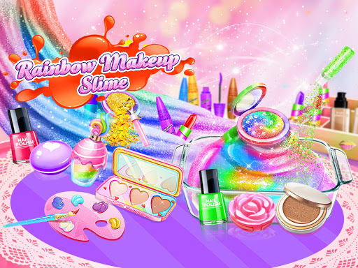 DIY Makeup Slime – Fluffy Rainbow Slime