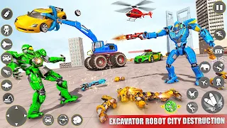 Excavator Robot War - Car Game - Screenshot 3