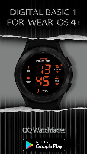 Android application Digital Basic 1 Wear OS 4+ screenshort