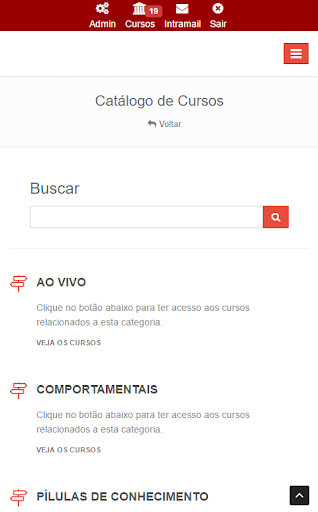 Android application Treinamento On-Line screenshort