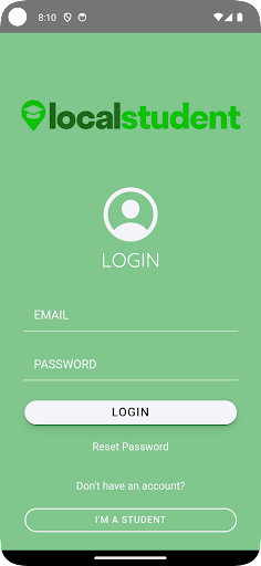 Android application LocalStudent screenshort