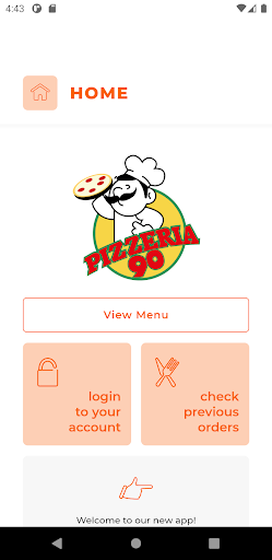 Android application Pizzeria 90 screenshort
