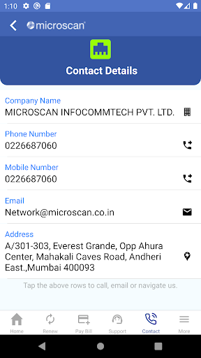Microscan Customer App Screen 3