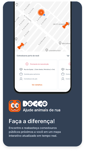 Android application doggo - Ajude animais de rua screenshort