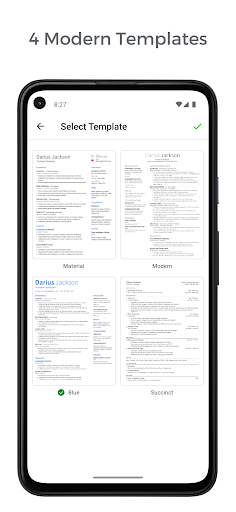 Resume Builder, X - PDF resume Screen 2