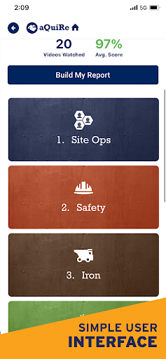 Android application aQuiRe screenshort
