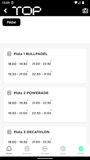 Top Padel Fit Center Screen 3