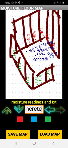 Android application moisture map screenshort