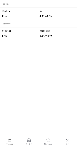 Android application Remote Push GPS/GNSS Tracker screenshort