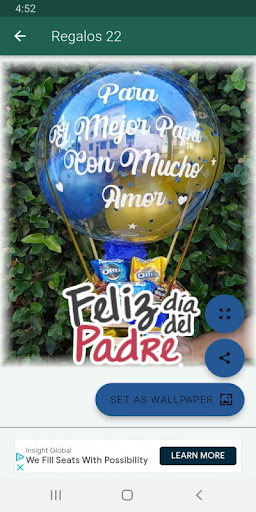 Android application Día del padre Poemas y regalos screenshort