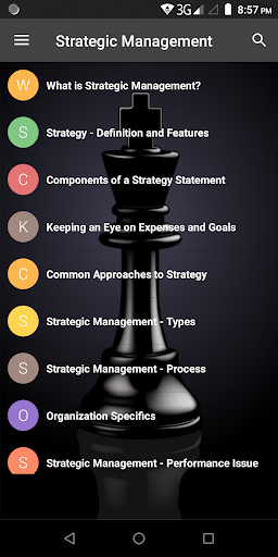 Android application Strategic Management screenshort