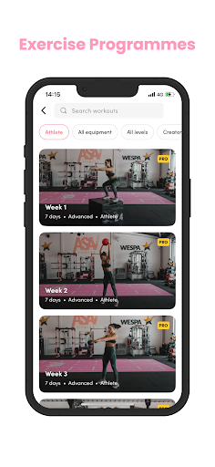 ASAV FITNESS Screen 2
