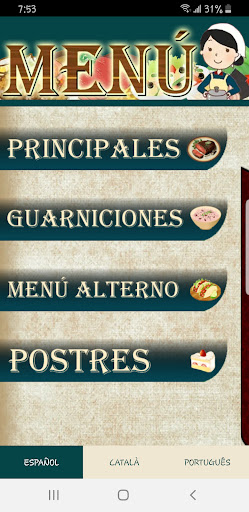 Android application Recetas de Comida Casera screenshort