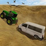 Hard Tractor Driving Tow Chained Car 3d free game icon