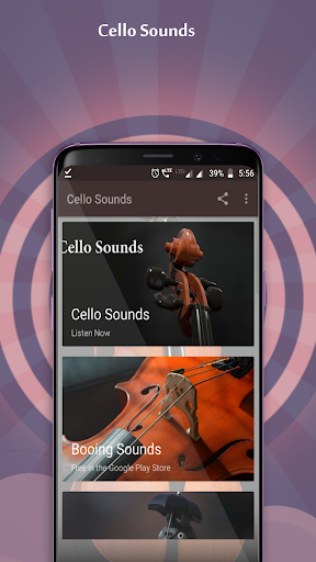 Android application Cello Sounds screenshort