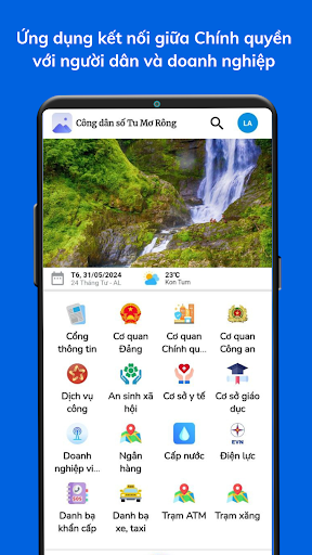 Android application Công dân số Tu Mơ Rông screenshort