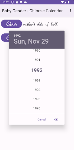 Baby Gender - Chinese Calendar