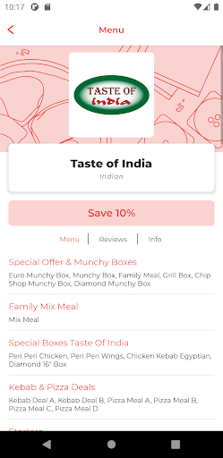 Taste of India KA12 Screen 2