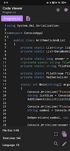 Code Viewer Bildschirmfoto