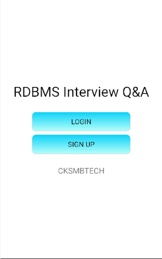 Android application RDBMS Interview QA screenshort