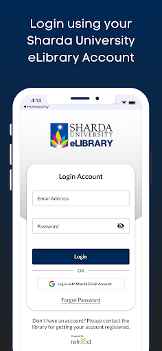 Android application Sharda University eLibrary screenshort