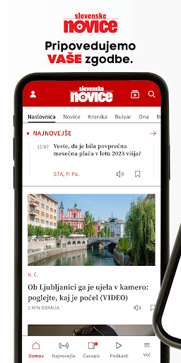 Android application Slovenske Novice screenshort