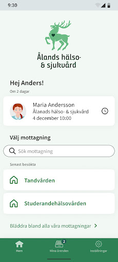Android application ÅHS Ålands hälso- och sjukvård screenshort